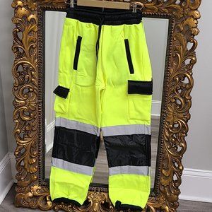 Craze Home of Fashion Hi-Viz-Work-Trouser Fluorescent Yellow/Black Men Size S